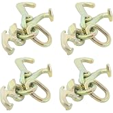 labwork 4 Pack 5/16 RTJ Cluster Hooks Set G70 Heavy Duty Replacement for Car Hauler Towing Trucks Wrecker 