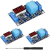 MTDELE 3Pcs 6-30V Timer Relay Module Programmable Delay | with LED Display Cycle Timer Supports Micro USB 5.0V