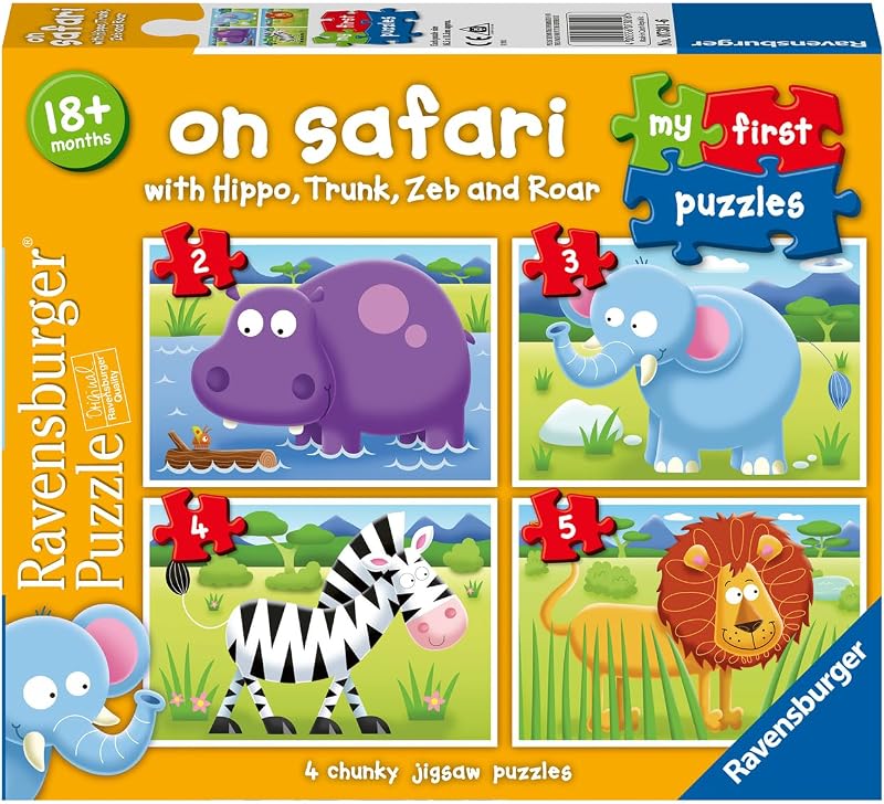 Ravensburger On Safari My First Jigsaw Puzzles 2 3 4 5 Pieces