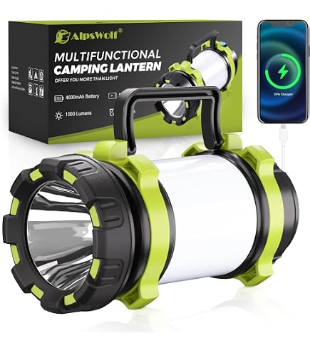 camping lantern solar rechargeable led camp light & handheld flashlight Censinda Lantern, and Collapsible and Portable for Daily/Camp/Hiking/Night Fishing/Emergency/Hurricanes/Storm(1 Pack) : Sports Outdoors Foldable Tent Light LiHangStar 1/2pcs Rechargeable Retro LED