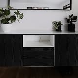 Abyssaly Black Vinyl Wrap Wood Effect Self Adhesive 40cm x 500cm view 6