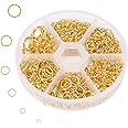 LUTER 1000pcs Open Jump Rings, Metal Open Jump Rings Jump Ring Opener Gold Jump Rings for Jewellery Making Findings Necklace 