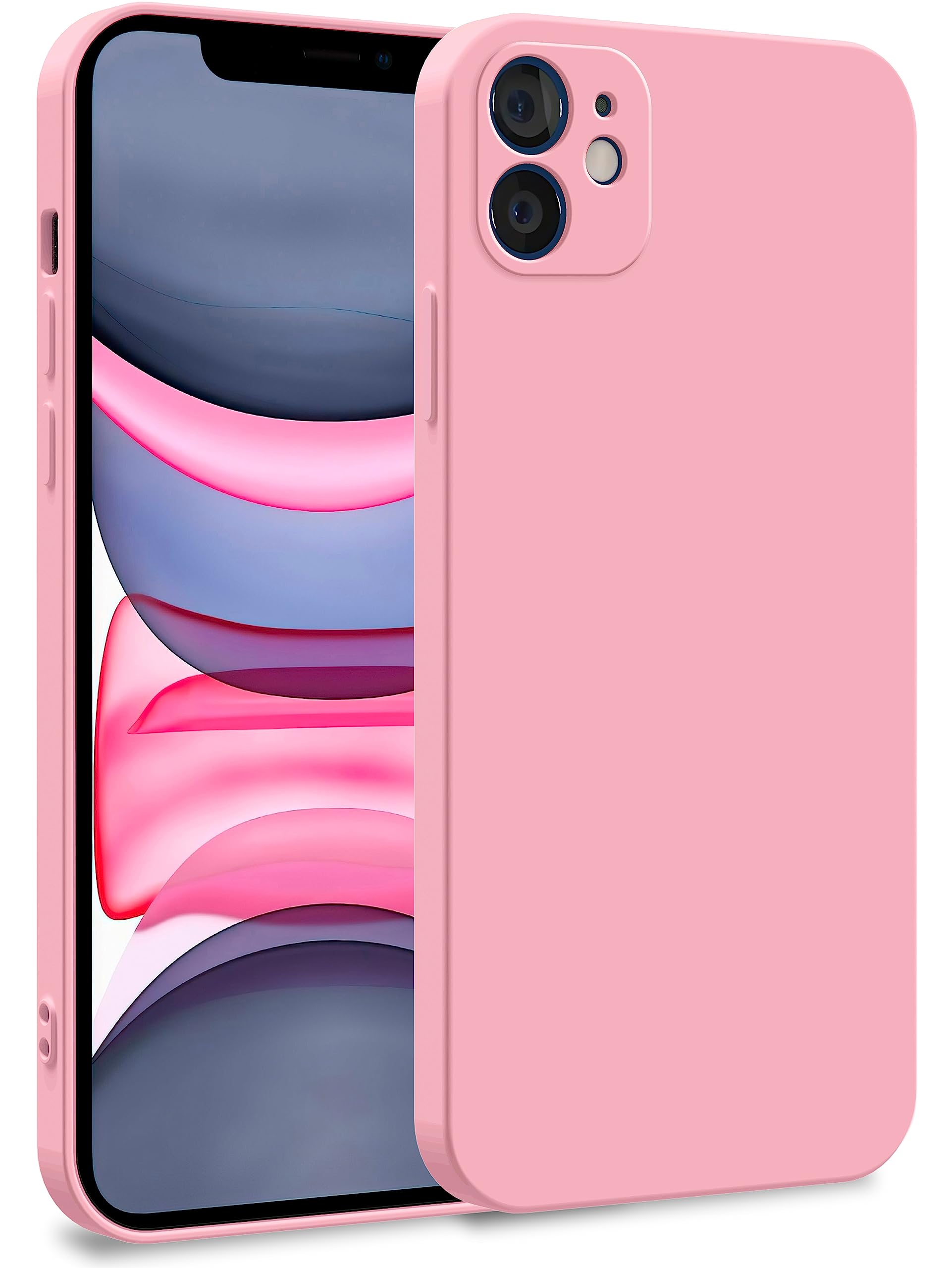 MyGadget TPU Case for iPhone 11 - Cover Dual Layer with Camera Protection | Inner Lining - Soft Touch Rubber & Anti-Scratch Shell Baby Pink — image 1
