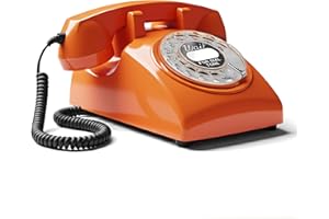 Opis 60s Cable with Classic Canadian Rotary Dial Inlay: Designer Retro Phone/Rotary Dial Telephone/Retro Style Phone/Vintage 