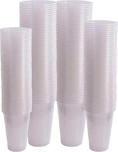 Shefa Clear Plastic Cups 180ml Clear - 3000 Pack for Drinks & Desserts