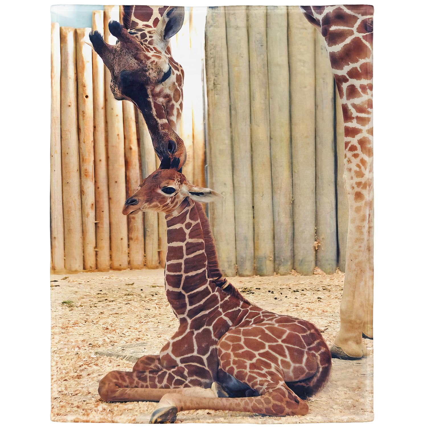 YISUMEI - Soft Fleece Blanket - Giraffe,150 x 200 cm Throw Suitable for Bed or Sofa