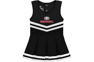 CREATIVE KNITWEAR College Baby NCAA Officially Licensed Cheerleader Bodysuit Dress - Team Logo, Multiple Colors, for Baby Girls - (0-24 Months)