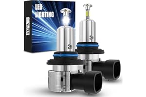 TECHWIZHUB 9005/HB3 LED Headlight Bulbs, Upgrad 800% Bright 30000LM 6500K Cool White High Low Beam, Real 1:1 Size No Shadows 
