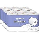Amazon Basics 2-Ply Toilet Paper, 30 Count (5 Packs of 6), 30 Rolls total, White (Previously Solimo)
