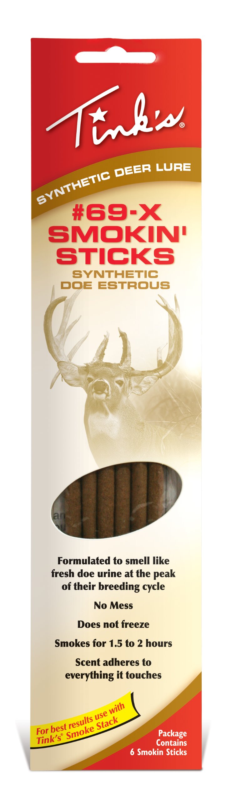 Tink's Rut Smokin Sticks Attracts Deer & Covers Human Scent (6 Sticks