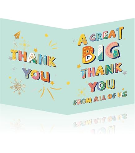Amazon.com: Gosknor Jumbo Thank You Card, 15.75x10.63in Large