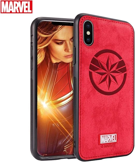 Amazon Com Tinplanet Marvel Avengers Endgame Iphone Xs Max Case Captain Marvel Red
