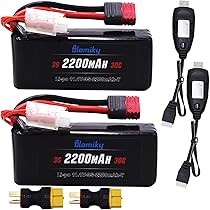 OVONIC 3S Lipo Battery 50C 5000mAh 11.1V Lipo Battery with XT60 Connector for RC Car Boat Truck Heli Airplane Quadcopter Helicopter Multi-Motor Hobby DIY(2pcs