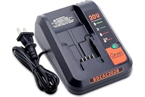 KEKEPOWTOBAT BDCAC202B 2.0A Charger Replacement Compatible with Black and Decker 20V Lithium Battery Charger Compatible with Black & Decker 12V MAX and 20V MAX Battery LBXR20 LBXR2020 LBX4020 LBX20 LBD1520S
