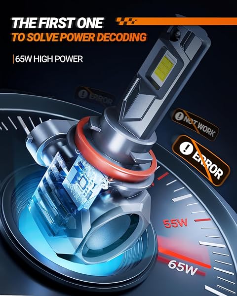 SEALIGHT H9/H8/H11 HB3/9005 BULBS COMBO 120000LM 130W 2024 EDITION, BRIGHTEST 9005 H11 WIRELESS LIGHTS EASY INSTALLATION FOR FOG, ERROR-FREE 10 YEARS LIFESPAN POWERSPORTS ACCESSORY LIGHTS, PACK OF 4
