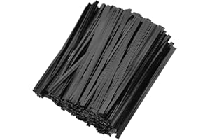 DGTANGYIN 800 Pcs 4" Metallic Twist Ties(Black) for Bakery Ties, Candy Bags, Coffee Bags, Goodie Bags Ties