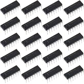 Bridgold 20pcs SN74HC165 8Bit Parallel-Load Shift Registers IC Chip,DIP-16. | LOGIC GATES AND INVERTERS
