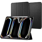 Spigen for iPad Pro 13 inch Case M5/M4 (2025-2024), Urban Fit Protective Premium Fabric Tri-Fold Cover with Pencil Holder, Black