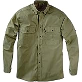 Tag Safari Vent Back Adventure Long Sleeve Shirt for Men, 100% Cotton - Moss - 2X-Large