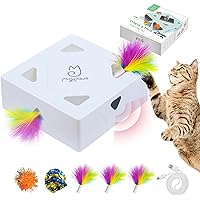 Migipaws Cat Toys, Interactive Automatic 7 Holes Mice Whack-A-Mole, Ultra Fun Smart Teaser Toy for Indoor Cats, USB Rechargea