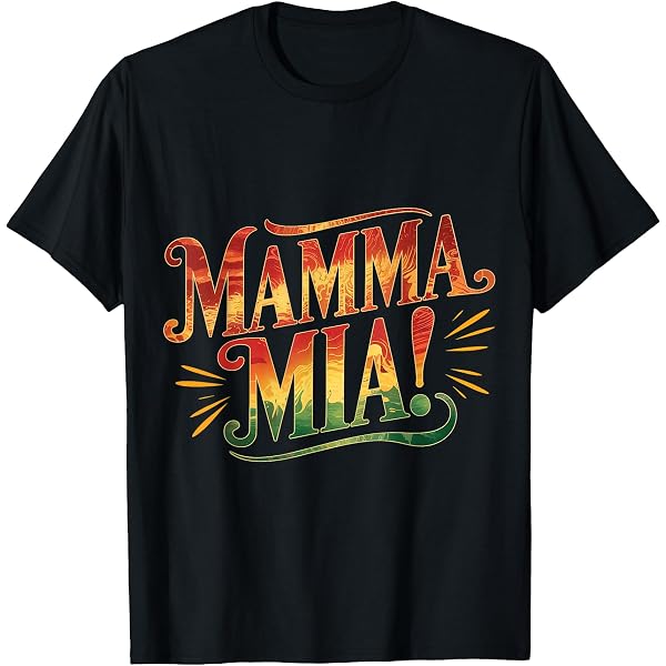 Amazon.com: Mama Mia - Vintage Style - T-Shirt : Clothing, Shoes