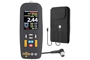 ALLmeter Ultrasonic Thickness Gauge - High-Precision Industrial Thickness Meter for Steel,Metal,Plastic,Glass | 0.039 to 11.81 inches | 2.8" Color LCD | Auto Calibration | Multi-Mode Measurement