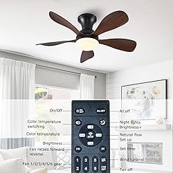 FUMLTP 33In Low Profile Ceiling Fans with Lights