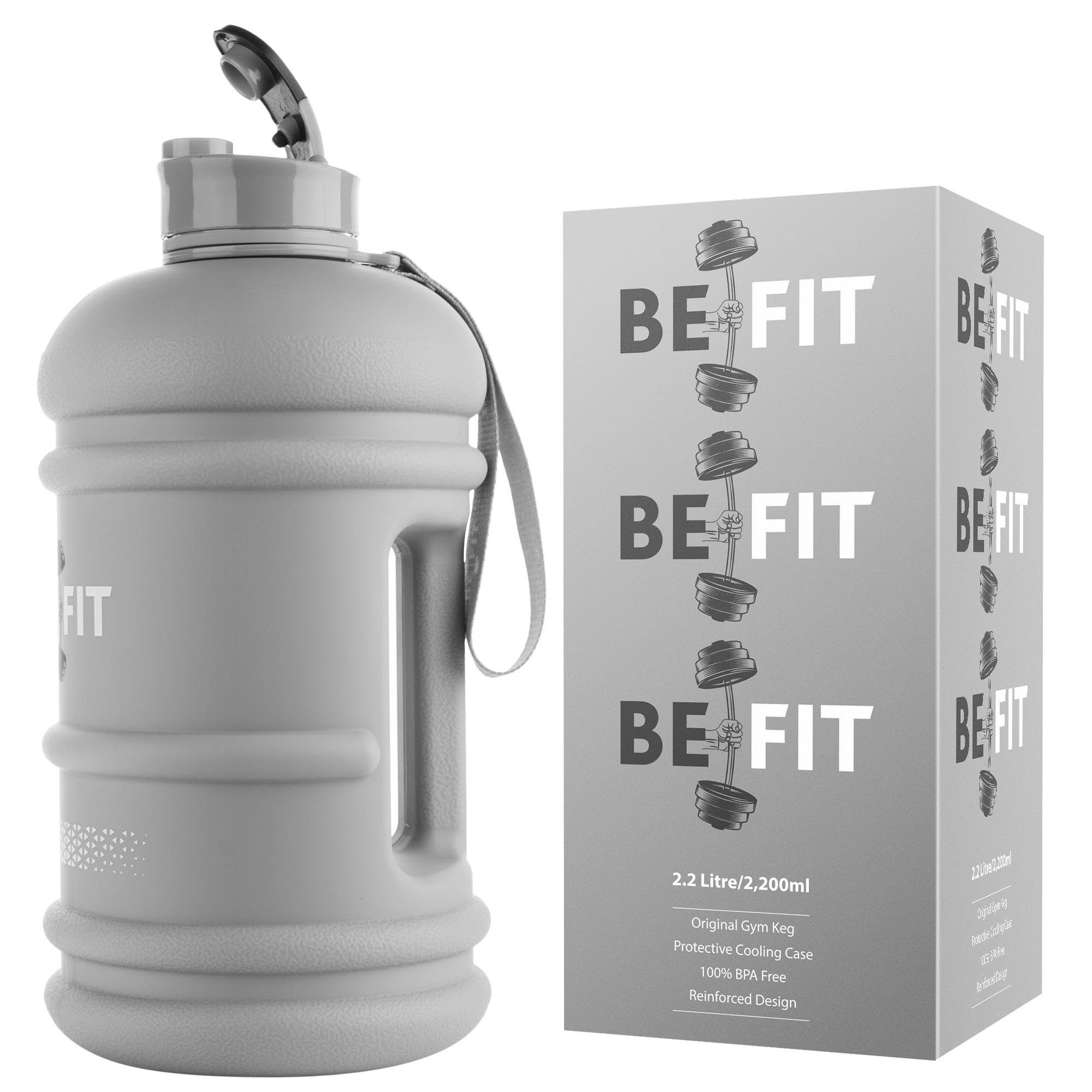 BE FIT Gym Water Bottle (GREY)