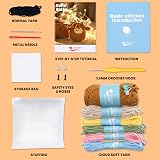 CROCHET BOX Complete Crochet Kit for Beginners Highland Cow Flower Style view 3