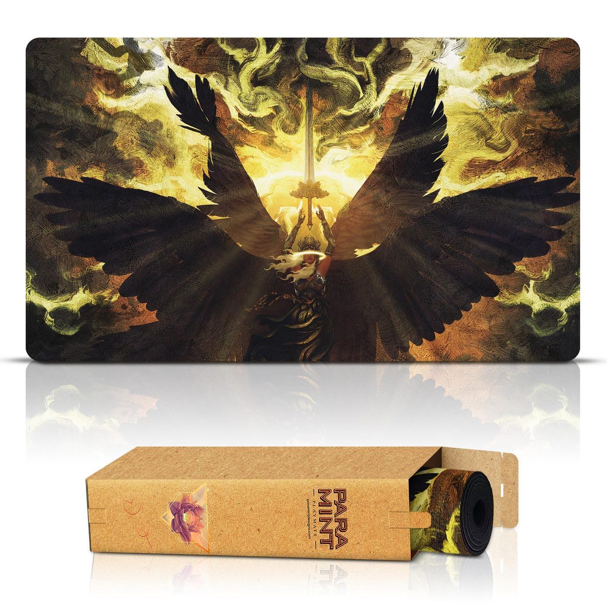Paramint Admonition Angel (Stitched) - MTG Playmat by Anato Finnstark - Compatible with Magic the Gathering Playmat - Play MTG, YuGiOh, TCG - Original Play Mat Art Designs & Accessories