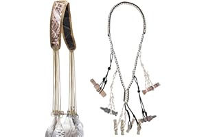 TAINAT 2 Pack Duck Hunting Accessories,Duck Strap Game Carrier 12 Drops Slip Knots,Duck Call Lanyard with 12 Adjustable Loops,Paracord Game Call Lanyard Extra Drops Goose Hanger for Outdoor Hunting Predator