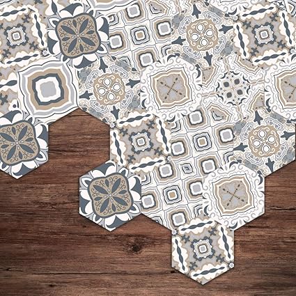 Floor Wall Tile Decal For Home Decor Self Adhesive Peel And Stick Hexagon Backsplash Tile Sticker For Kitchen Bathroom 7 9x9 1inch 10 Pcs