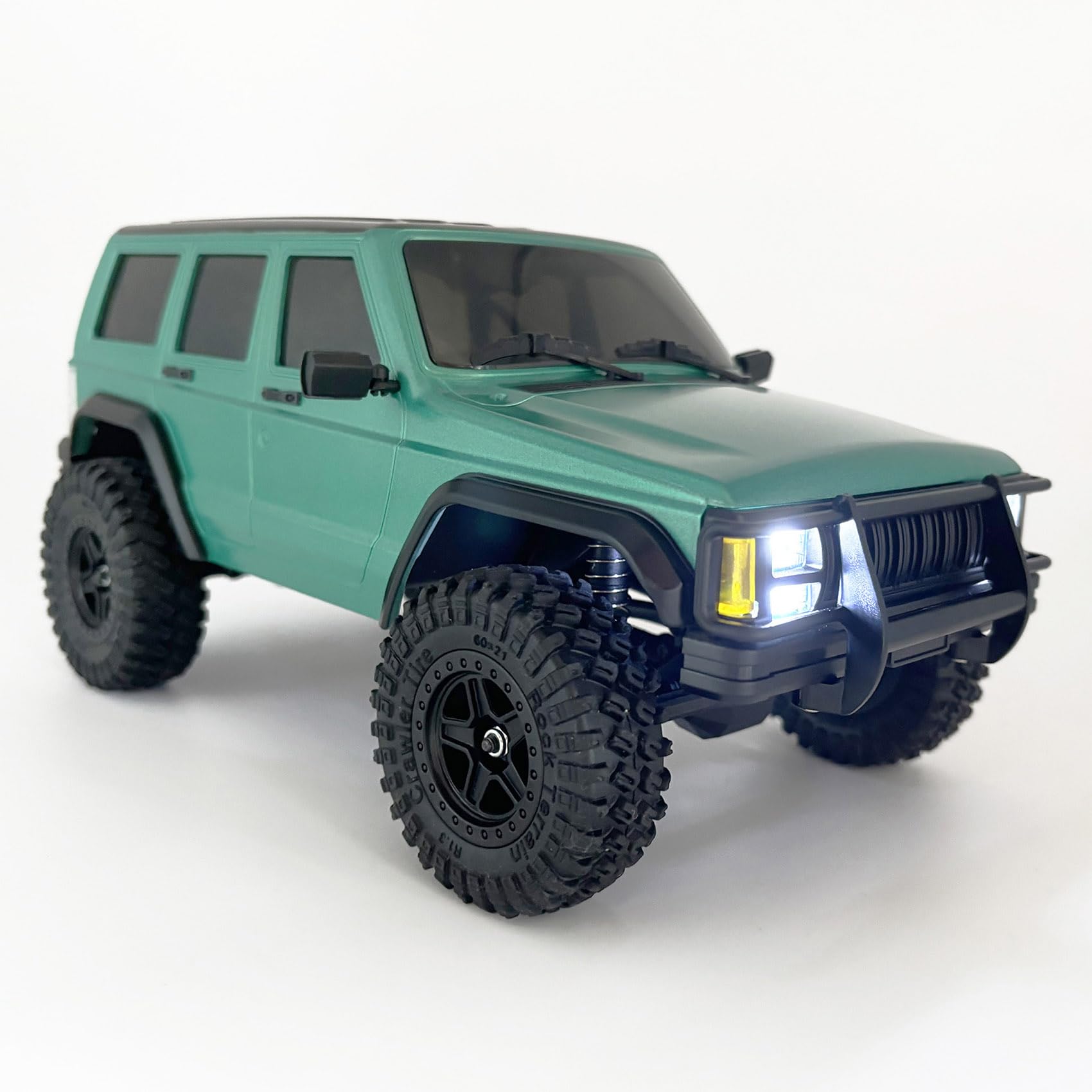 Photo 1 of HLSFWDRIVE RC Rock Crawler 4x4 RC Jeep Truck 1/18 Scale Remote Control Crawler All Terrain 370 Motor Proportional Throttle Steering Upgraded Chassis 3 Speeds Lighting System? Hobby Model for Adult