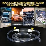 Flintronic Fuel Siphon Pump 15mm Inner Dia 2m Hose Water Liquid Transfer view 6