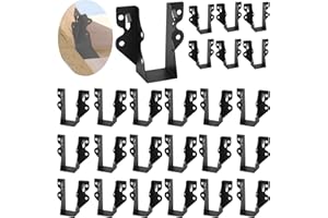 XIHUWZ 24 Pcs 2x4 Joist Hanger, Black Powder-Coated for Rafter Hurricane Ties Joist Hangers, Tie Brackets for Floor Deck and Ceiling Trusses