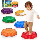 Frunsse Stepping Stones for Kids - 6Pcs Non-Slip Balance Stepping Stones, Promote Toddler Gross Motor Skills & Coordination, Obstacle Course Toys for Indoor & Outdoor Play, Ideal Gifts for Toddlers