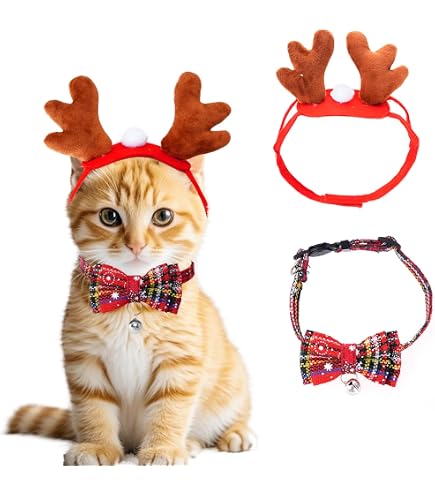 Collier De Noël Pour Chat - Écharpe Tricotée Réglable, Rouge/vert - Accessoire Festif Pour Photos, Fêtes, Réunions