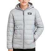 Reebok Boys Winter Coat - Lightweight Insulated Puffer Jacket - Wind & Water Resistant Quilted Hooded Winter Jacket for Boys