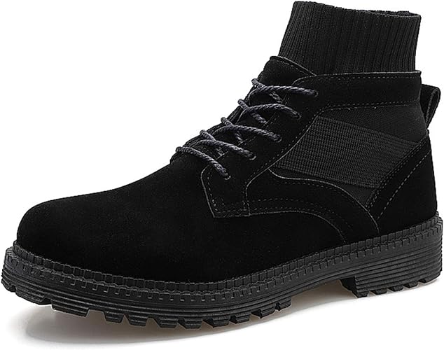 Amazon イグル ミリタリーブーツ メンズ 黒 防水 デザートブーツ かっこいい 秋 冬 レースアップ ブーツ ハイカット コーデ カジュアル アウトドア ファッション 滑りにくい 歩きやすい おしゃれ 通勤 通学 スニーカー クライミング クライミング