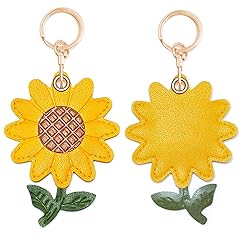 CATCH ON 2 Pack Leather Airtag Keychain Case