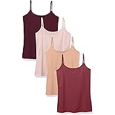 Amazon Essentials Women's Slim-Fit Camisole, Pack of 4