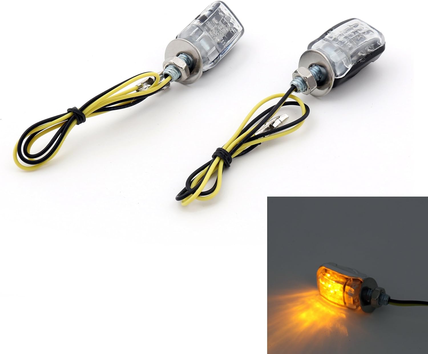 2x Matte Black Machined Aluminium Motorcycle Indicators Turn Signals 3