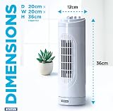 Status 14 Inch Tower Fan with 3 Speed Settings Oscillating Slim White view 5