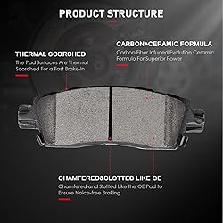cciyu D1169 D883 Ceramic Front Rear Brake Pads For