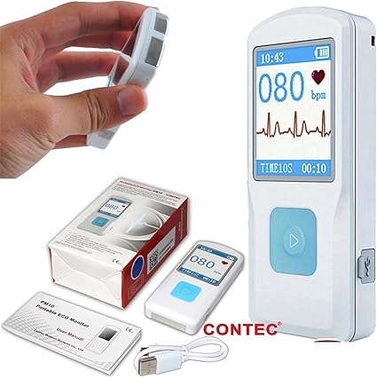 Amazon Com Contec Handheld Portable Ecg Monitor Heart Rate Beat