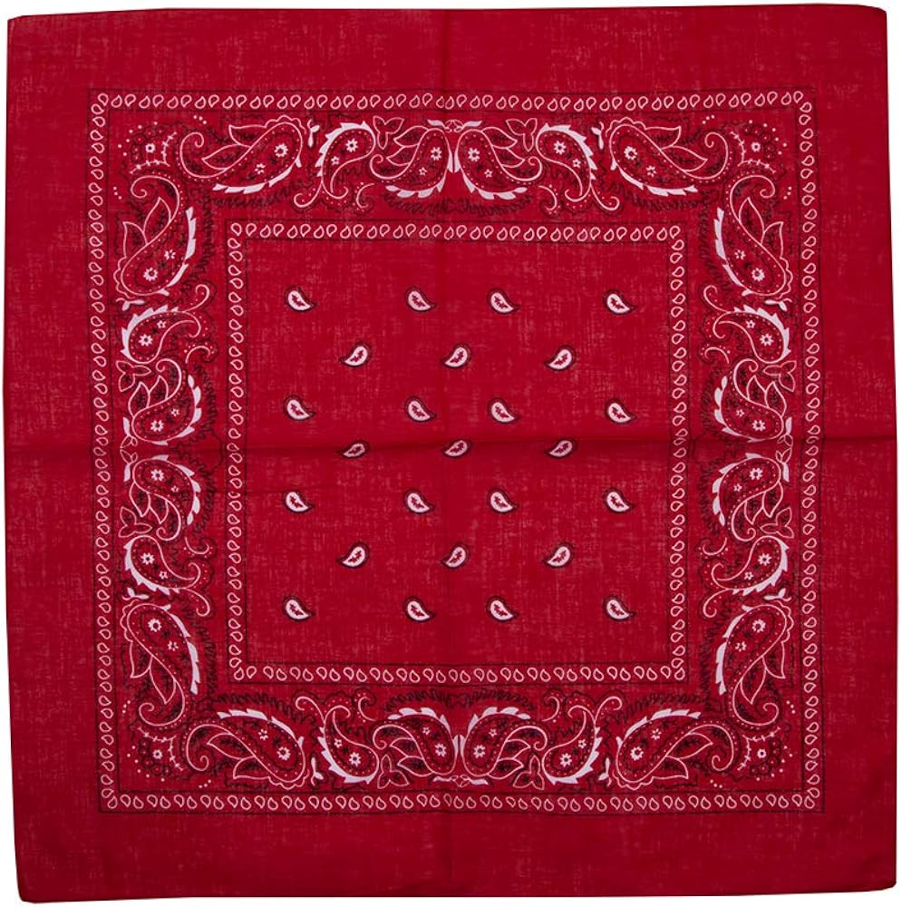 Lightweight Multicolored Cotton Bandana 12 Pack: Clothing