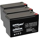 ExpertPower EXP1270, 12V 7Ah Battery SLA Rechargeable with F1 Terminals | 12 Volt sealed lead acid ADT battery replacement, UPS backup, ideal for ride on toys and home alarm systems