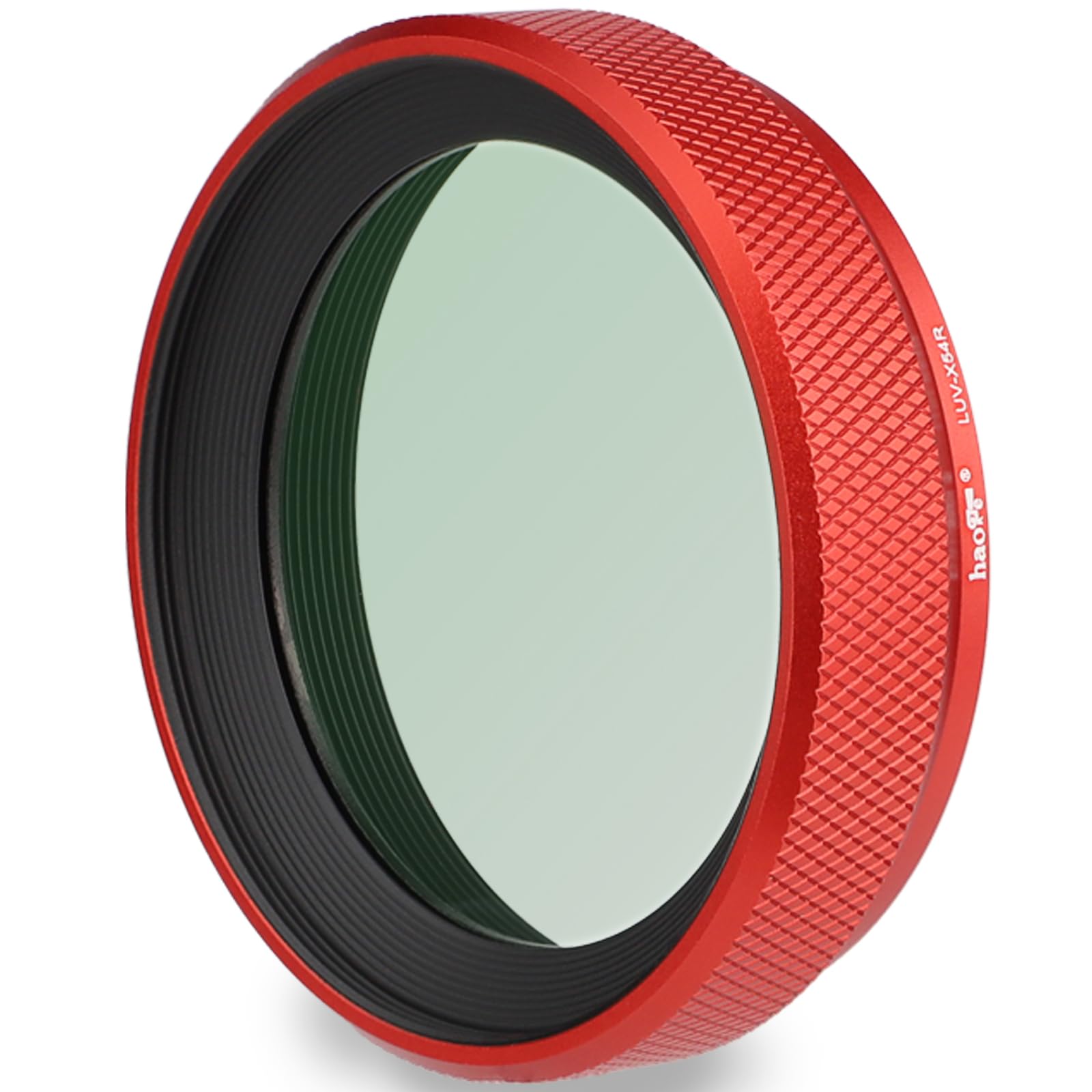 Haoge LUV-X54R Metal Lens Hood Shade with MC UV Protection Multicoated Ultraviolet Lens Filter for Fujifilm X100VI Fuji X100V Camera Red