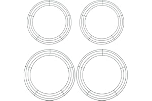 URATOT 4 Pack 12 Inch and 14 Inch Metal Wreath Frame Christmas Dark Green Wire Wreath Ring Round for Christmas Wedding Holidays Valentines Garden Home Party Decorations