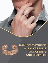 Jeracol Tree of Life Copper Magnetic Rings 2 Pack with 4 Magnets Each view 7